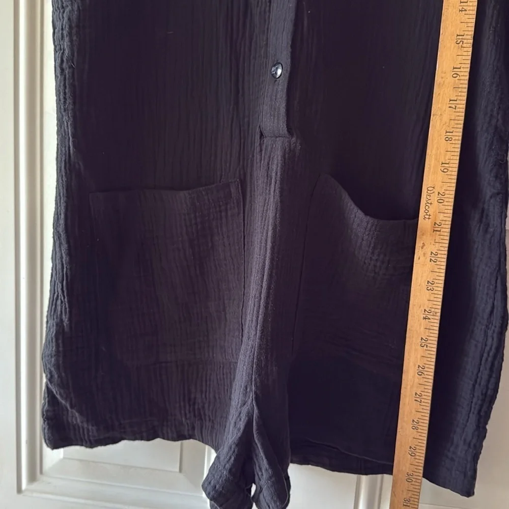 Forever 21 Black Gauzy Swim Coverup Romper